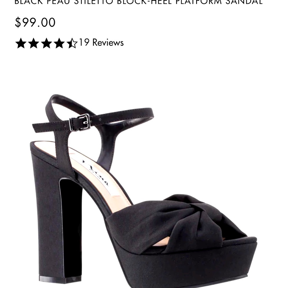 NEW NINA STILETTO BLOCK-HEEL PLATFORM SANDAL SIZE 10